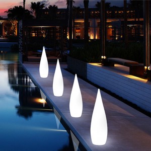 Tuin Patio Dek Zwembad Decoratie Moderne Led Standing Vloerverlichting Remote RGB Kleur Verandering Led Licht Vloer Lamp Buitenlichten Batterij Powered Waterdicht oplaadbaar